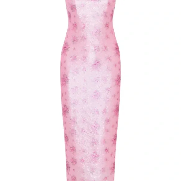 LoveShackFancy Strapless Pink Floral Dress - Picture 5 of 11